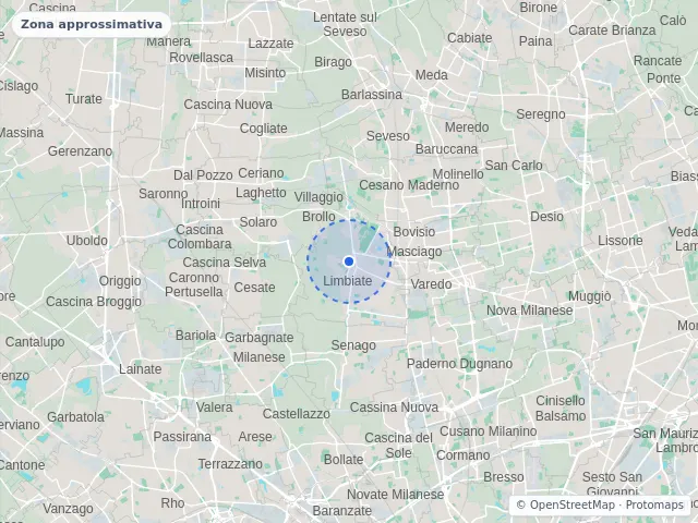 Mappa di Limbiate, Monza e della Brianza