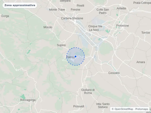 Mappa di Patrica, Frosinone