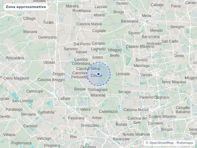 Mappa di Cesate, Milano