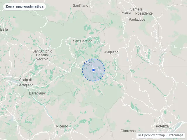 Mappa di Ruoti, Potenza