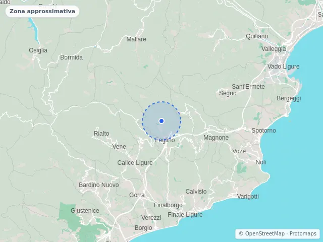 Mappa di Orco Feglino, Savona