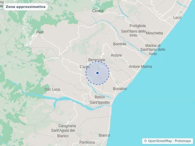 Mappa di Benestare, Reggio di Calabria